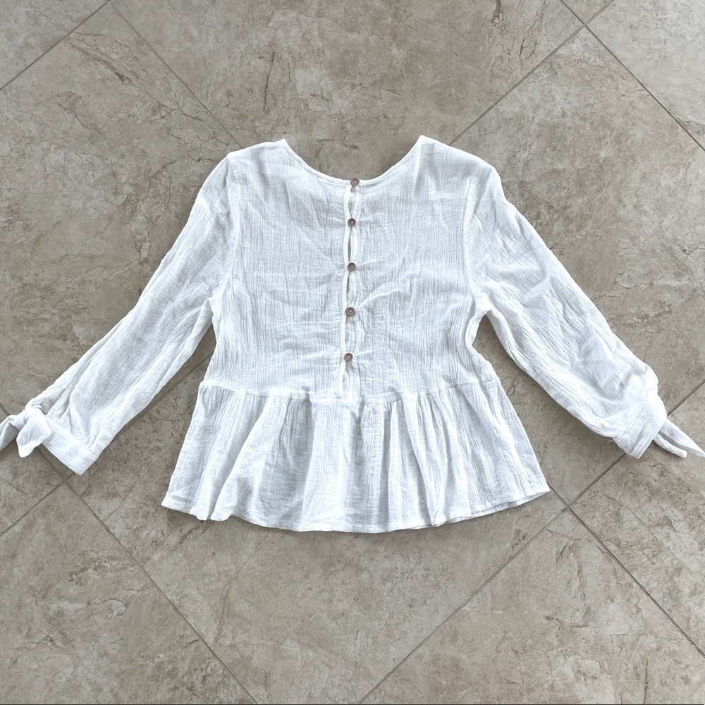 White Button Back Blouse - image 2